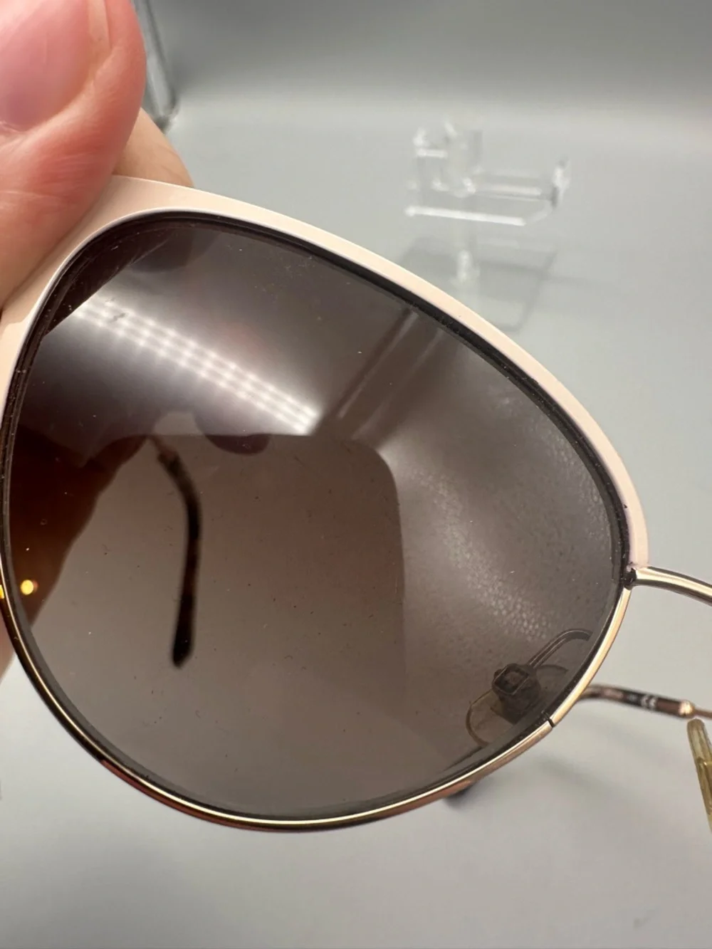 kate spade White and Brown Gradient Lens Cat Eye Sunglasses